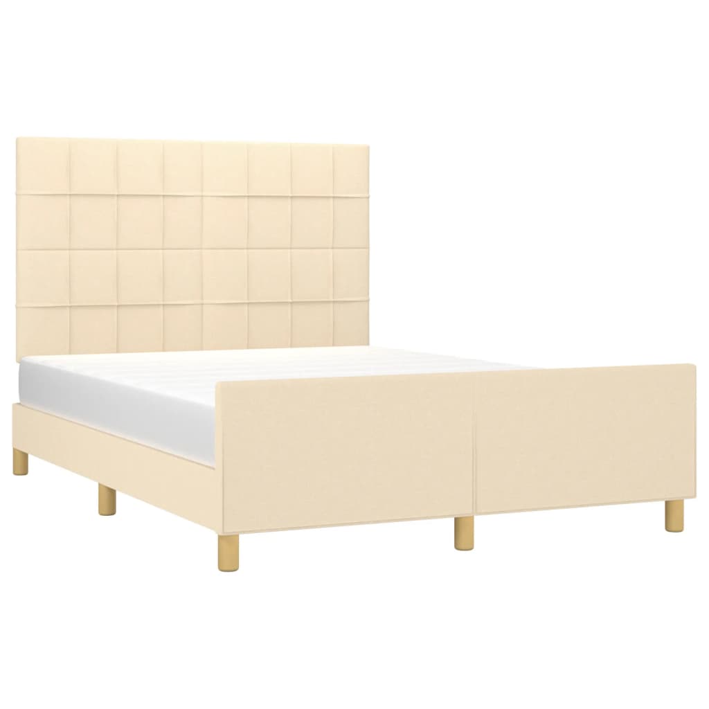 Giroletto senza Materasso Crema 140x190 cm in Tessuto