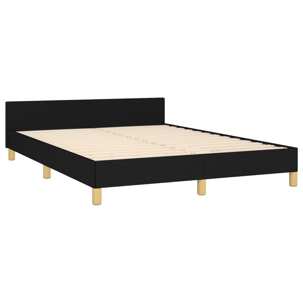 Giroletto senza Materasso Nero 140x200 cm in Tessuto