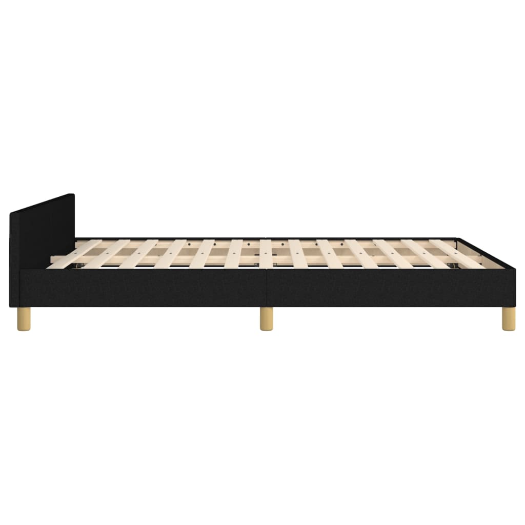 Giroletto senza Materasso Nero 140x200 cm in Tessuto