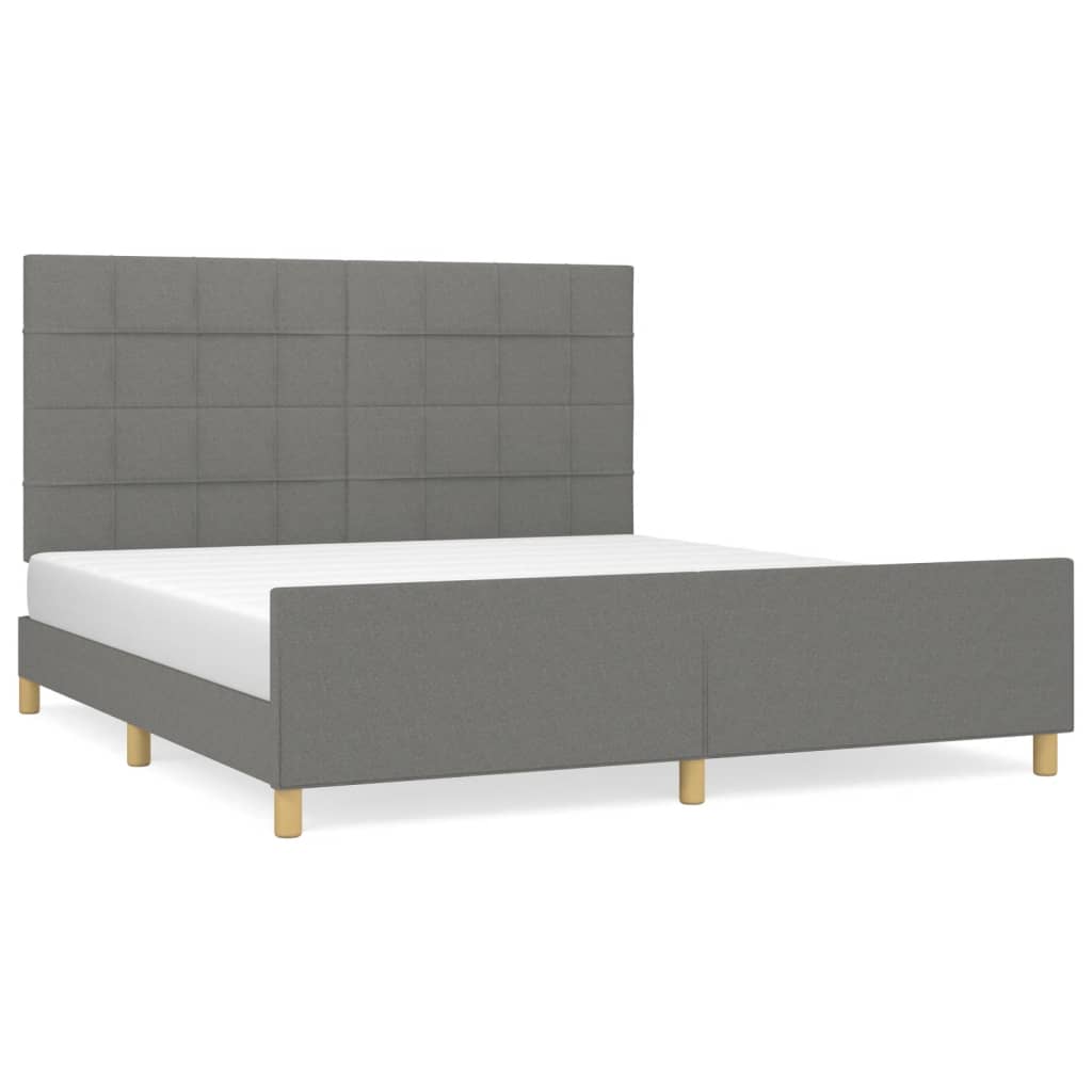 Giroletto senza Materasso Grigio Scuro 180x200 cm Tessuto