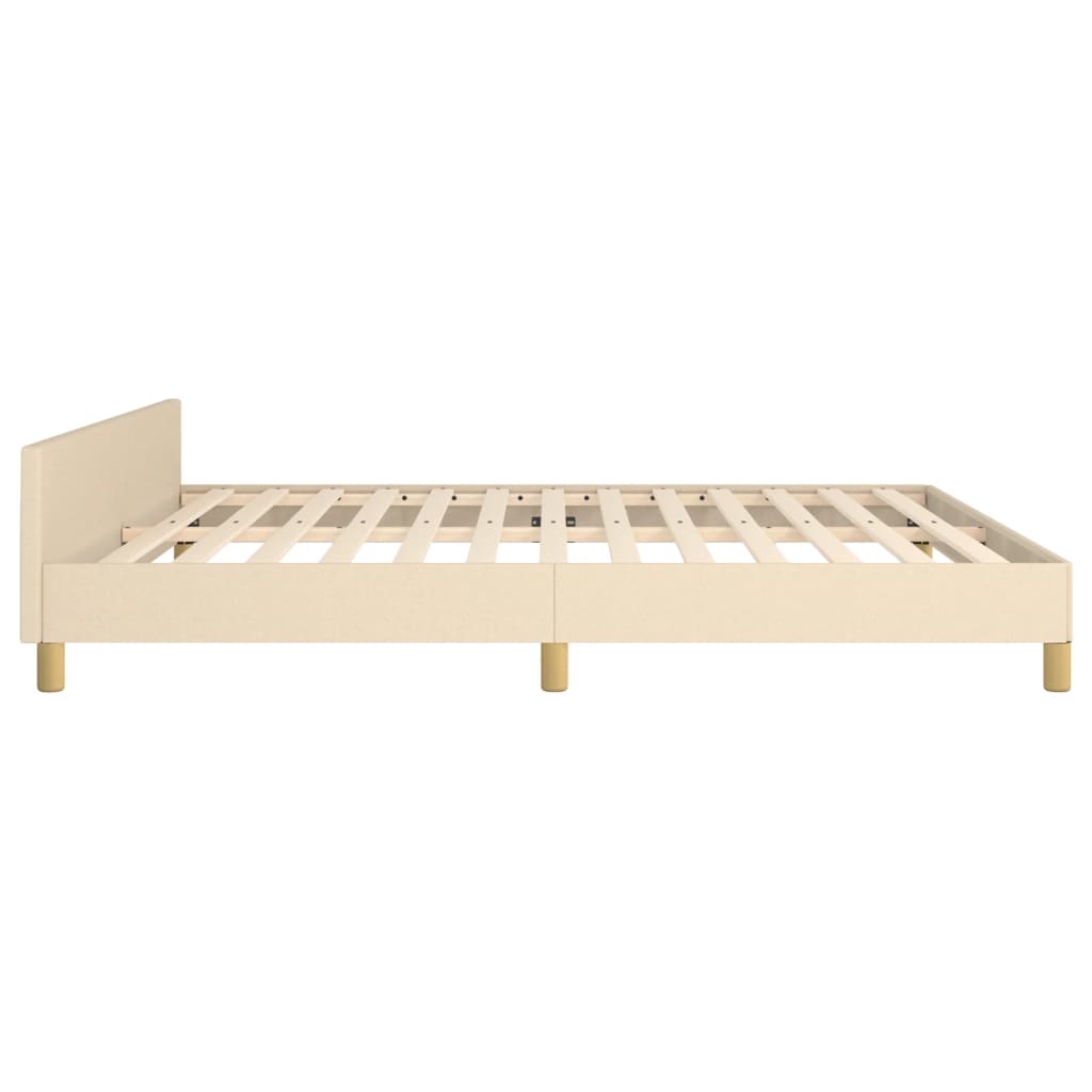 Giroletto senza Materasso Crema 180x200 cm in Tessuto