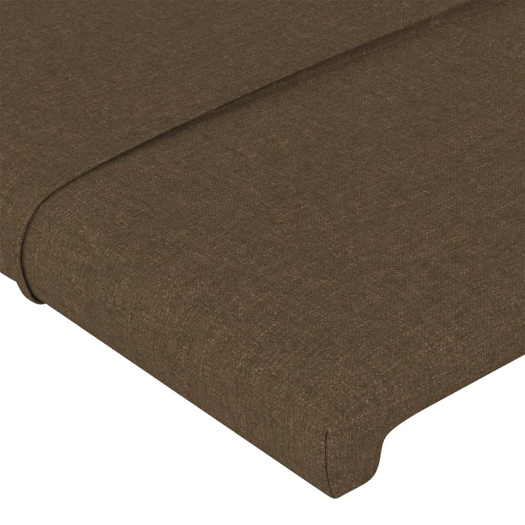 Giroletto senza Materasso Marrone Scuro 200x200 cm in Tessuto