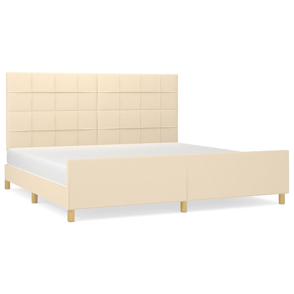 Giroletto senza Materasso Crema 200x200 cm in Tessuto
