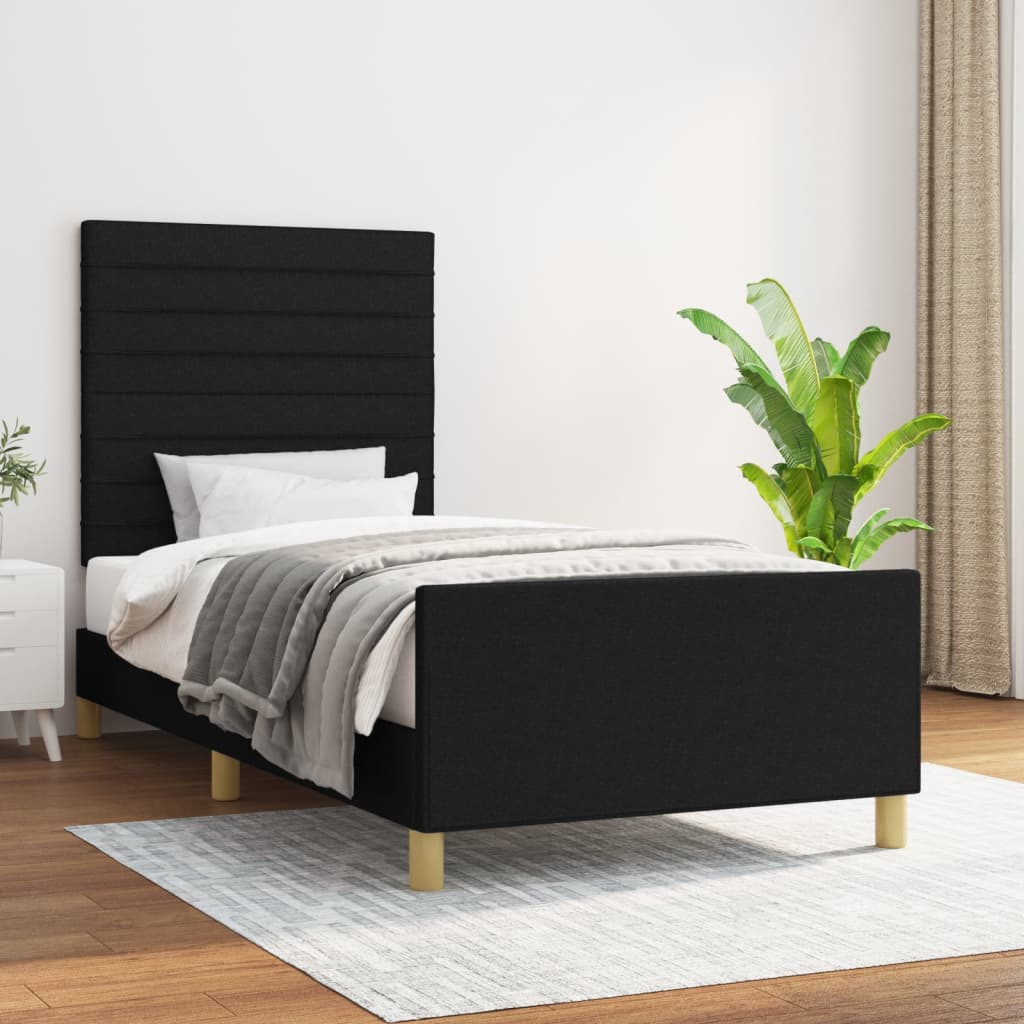Giroletto senza Materasso Nero 80x200 cm Tessuto