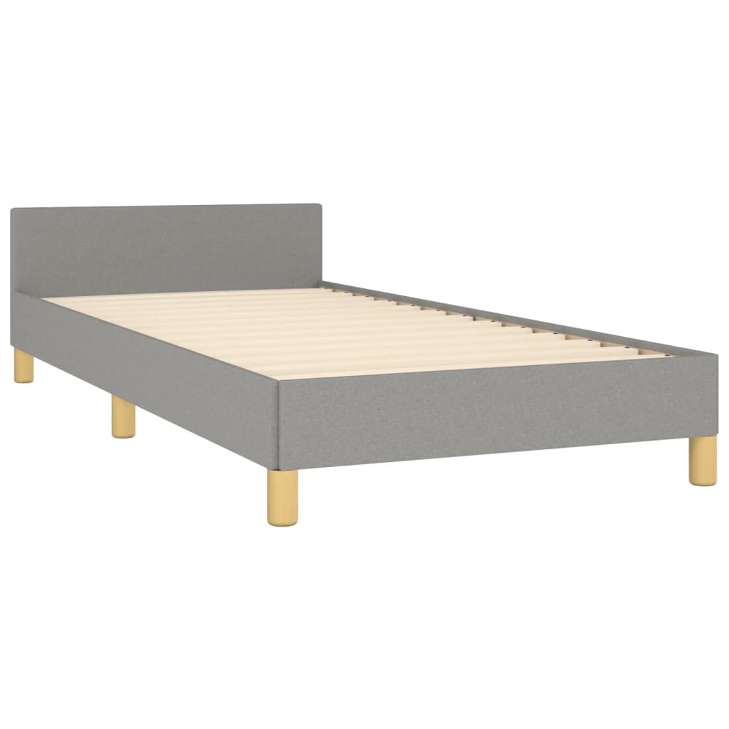 Giroletto senza Materasso Grigio Chiaro 90x190 cm Tessuto
