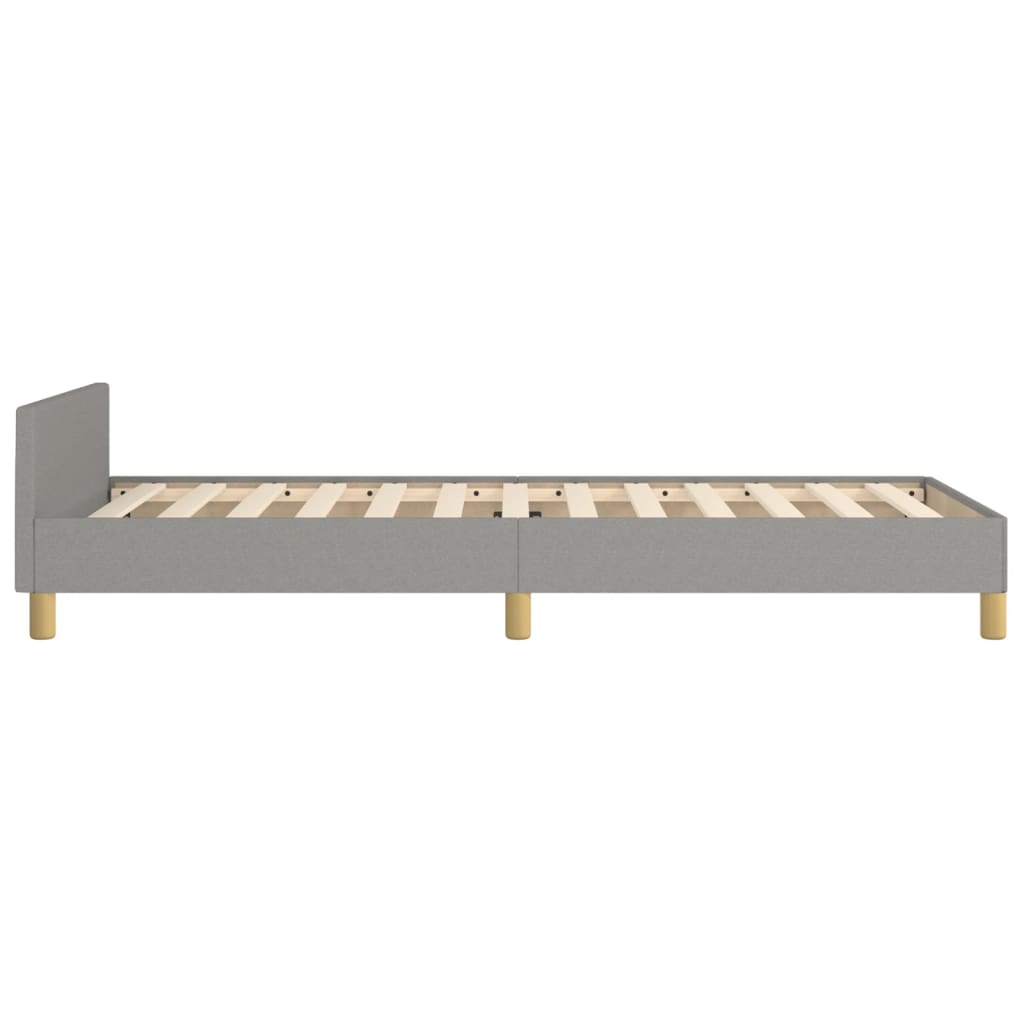 Giroletto senza Materasso Grigio Chiaro 90x190 cm Tessuto