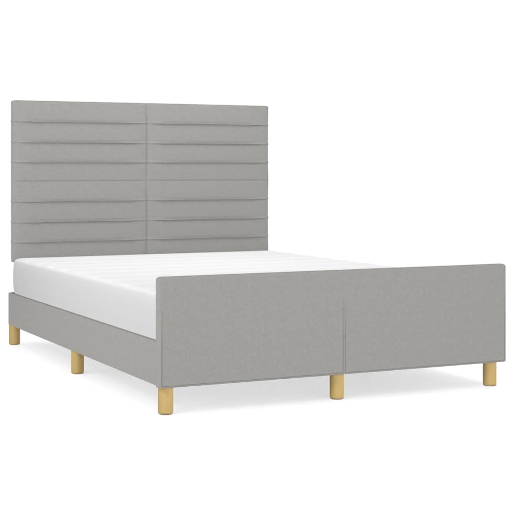 Giroletto senza Materasso Grigio Chiaro 140x190 cm Tessuto