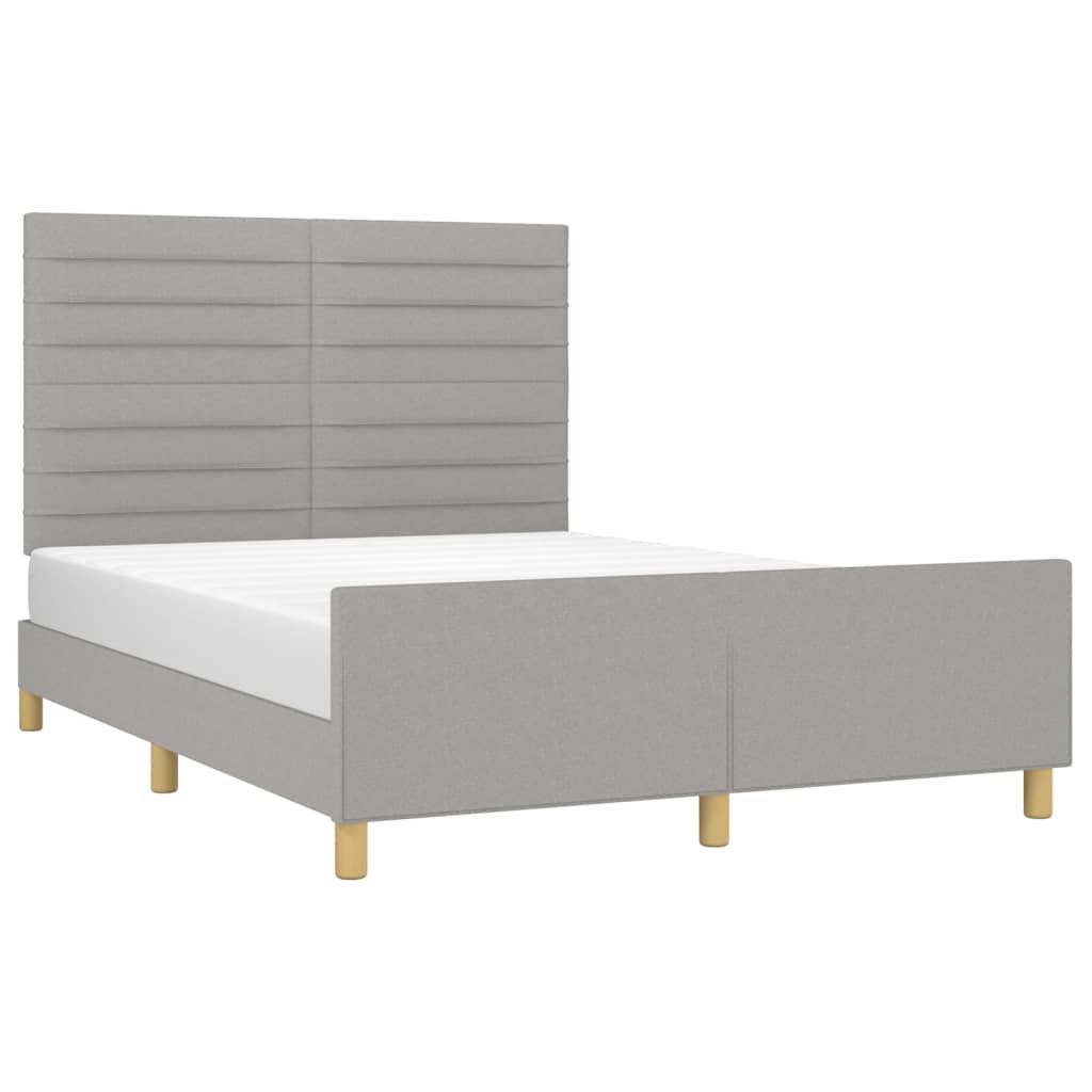 Giroletto senza Materasso Grigio Chiaro 140x190 cm Tessuto