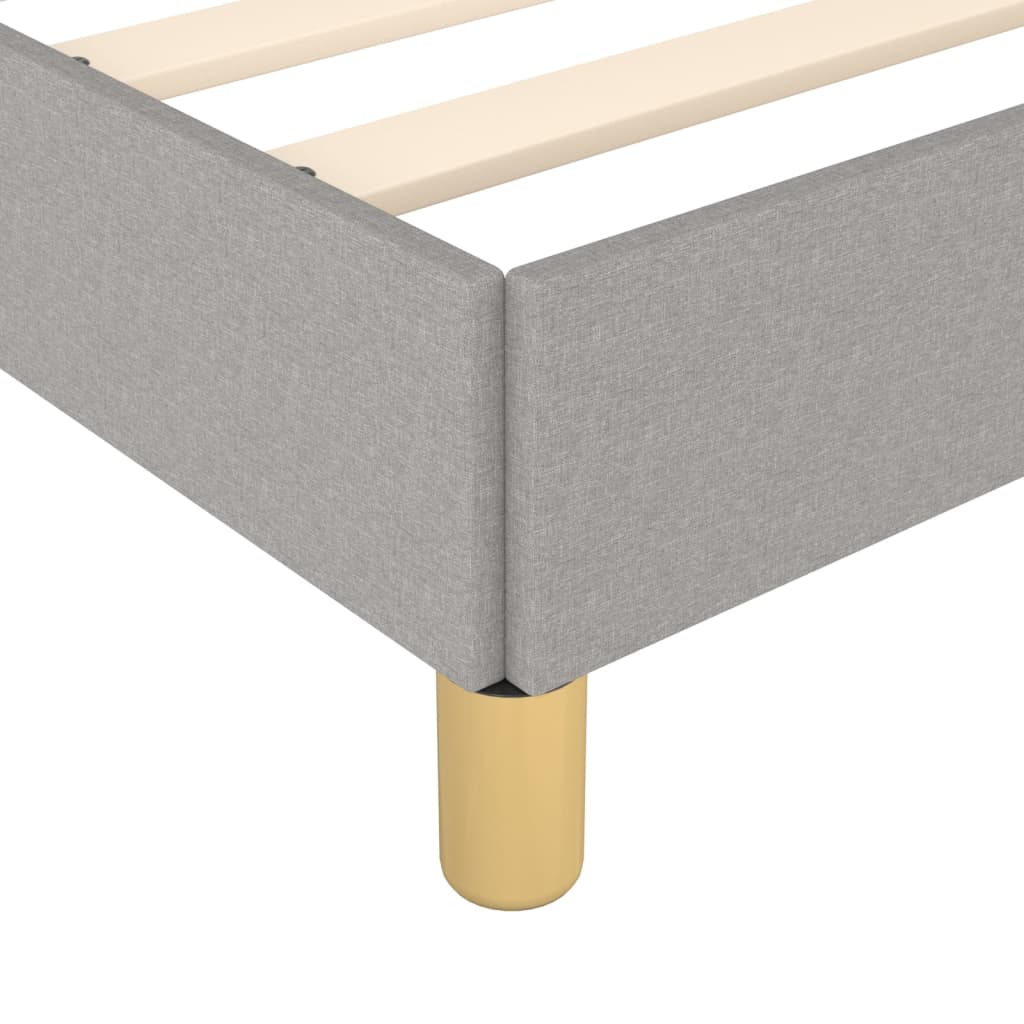 Giroletto senza Materasso Grigio Chiaro 140x190 cm Tessuto