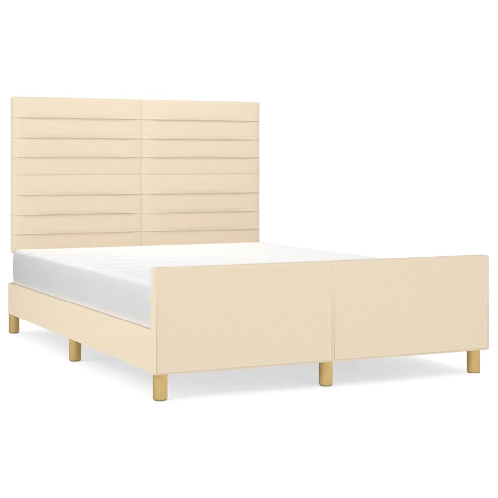 Giroletto senza Materasso Crema 140x190 cm in Tessuto