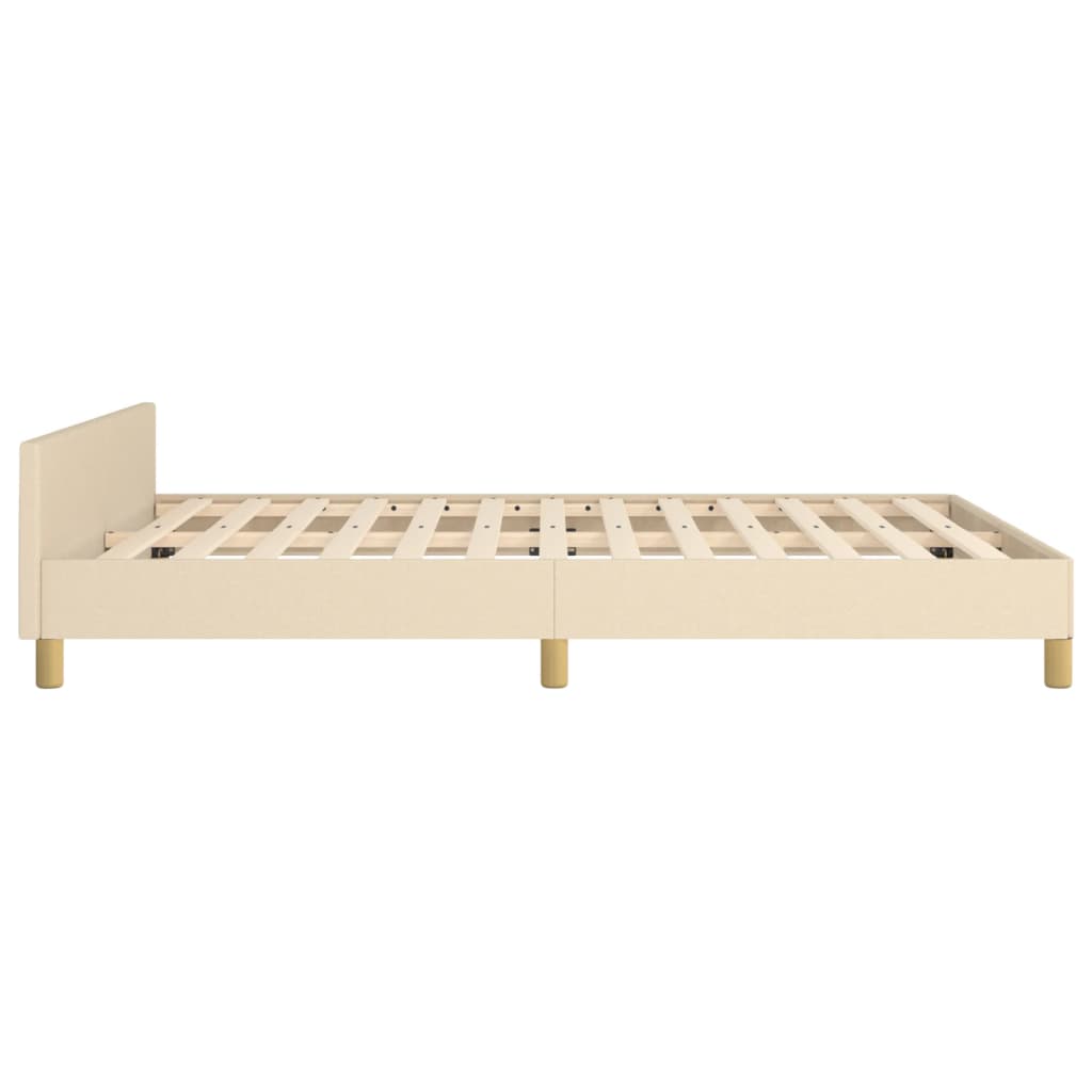 Giroletto senza Materasso Crema 140x190 cm in Tessuto