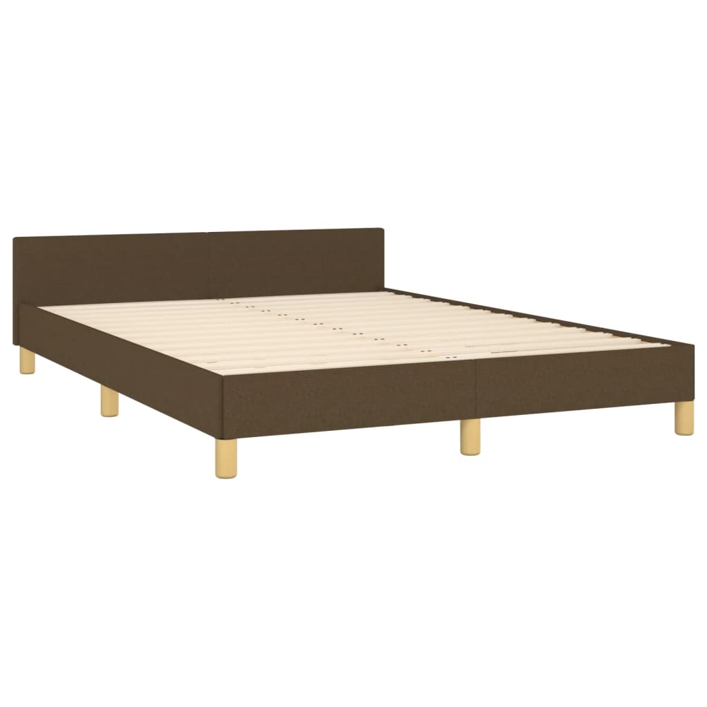 Giroletto senza Materasso Marrone Scuro 140x200 cm Tessuto