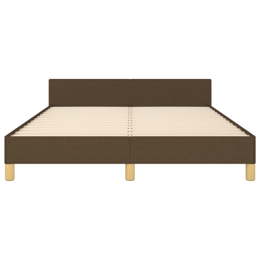 Giroletto senza Materasso Marrone Scuro 140x200 cm Tessuto
