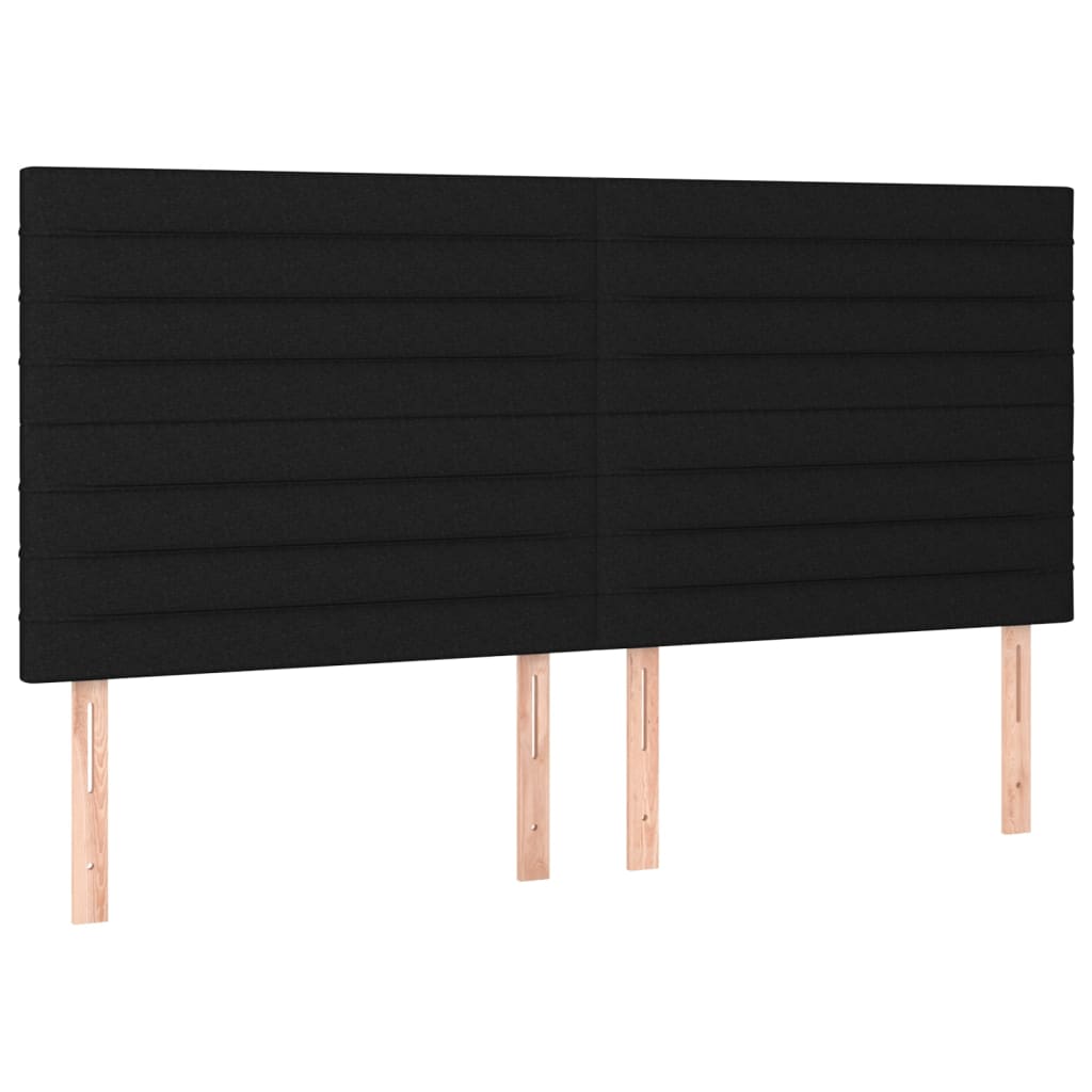 Giroletto senza Materasso Nero 160x200 cm in Tessuto