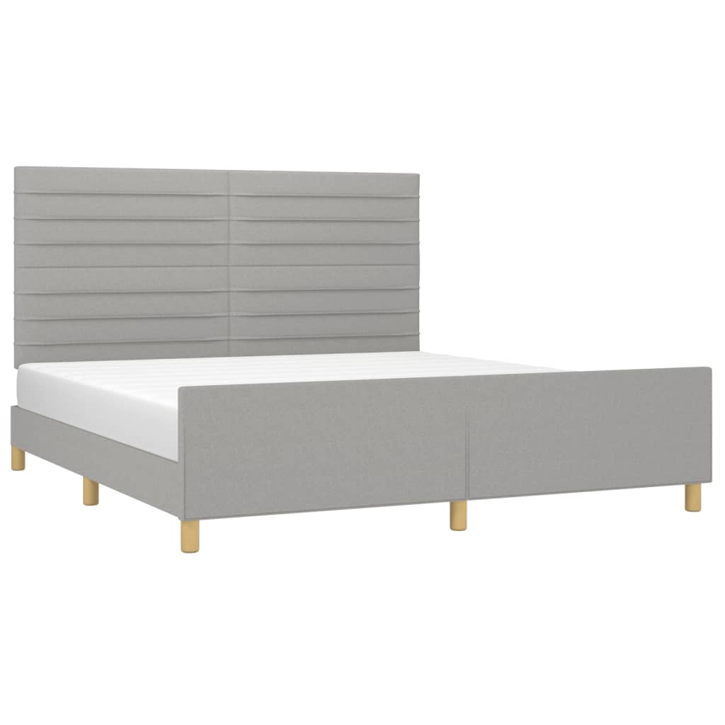 Giroletto senza Materasso Grigio Chiaro 180x200 cm Tessuto