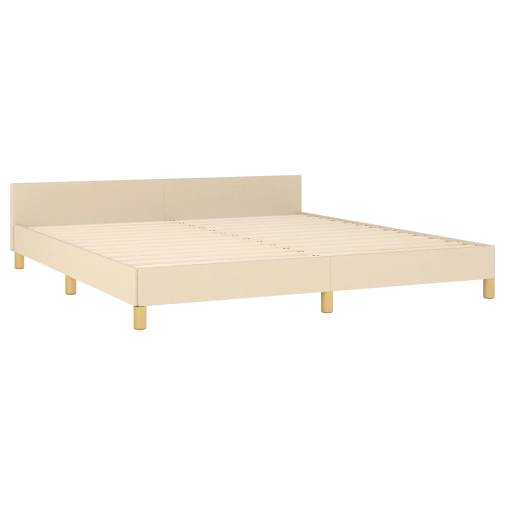 Giroletto senza Materasso Crema 180x200 cm in Tessuto