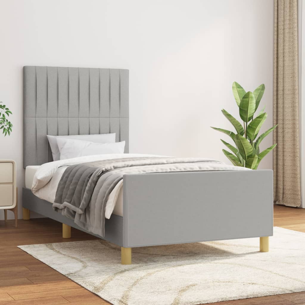 Giroletto senza Materasso Grigio Chiaro 80x200 cm Tessuto