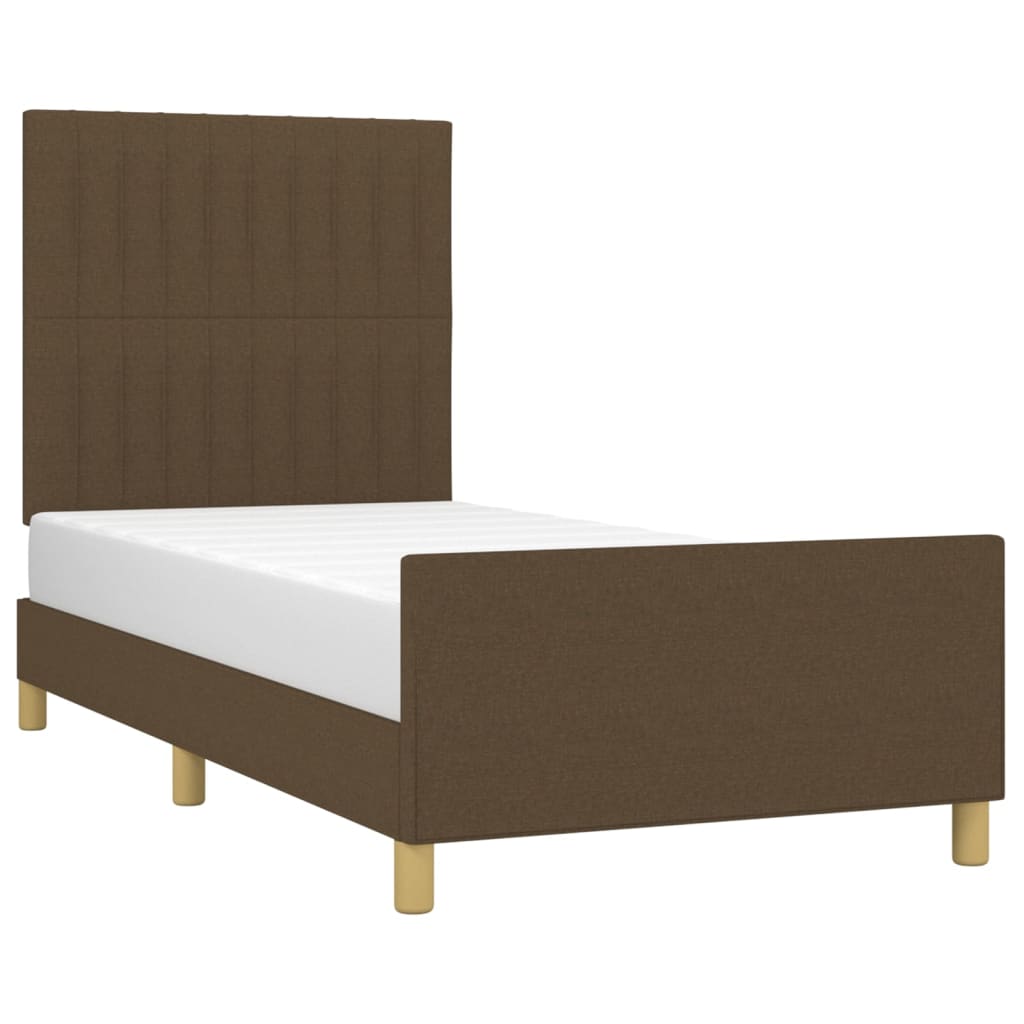 Giroletto senza Materasso Marrone Scuro 80x200 cm Tessuto