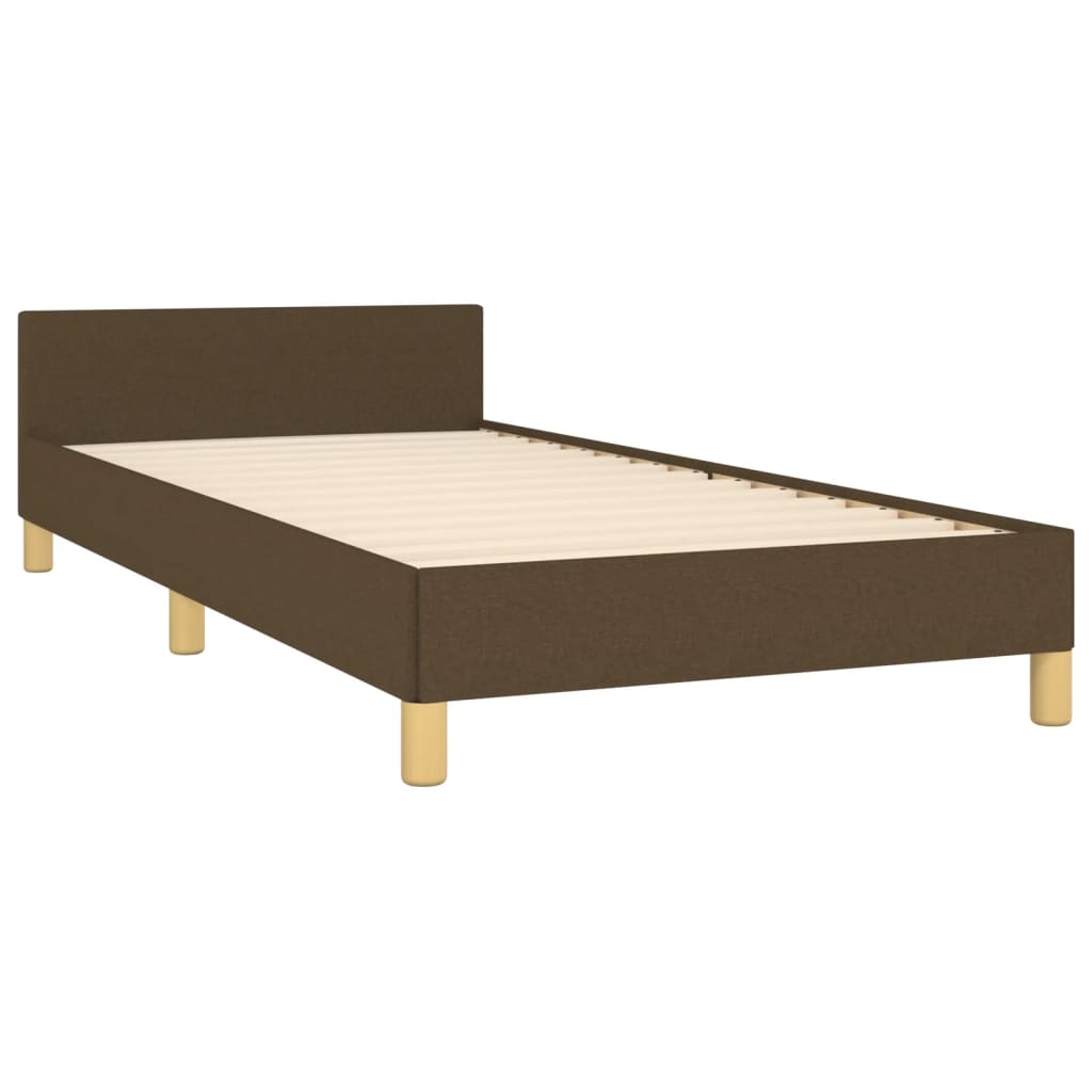 Giroletto senza Materasso Marrone Scuro 80x200 cm Tessuto