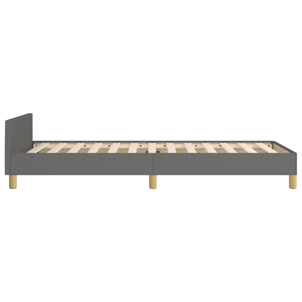 Giroletto senza Materasso Grigio Scuro 90x190 cm Tessuto