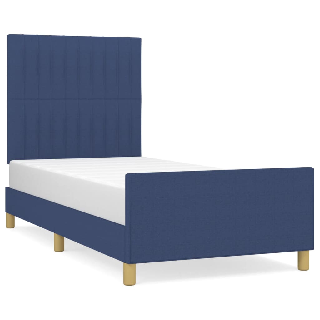 Giroletto senza Materasso Blu 90x190 cm in Tessuto