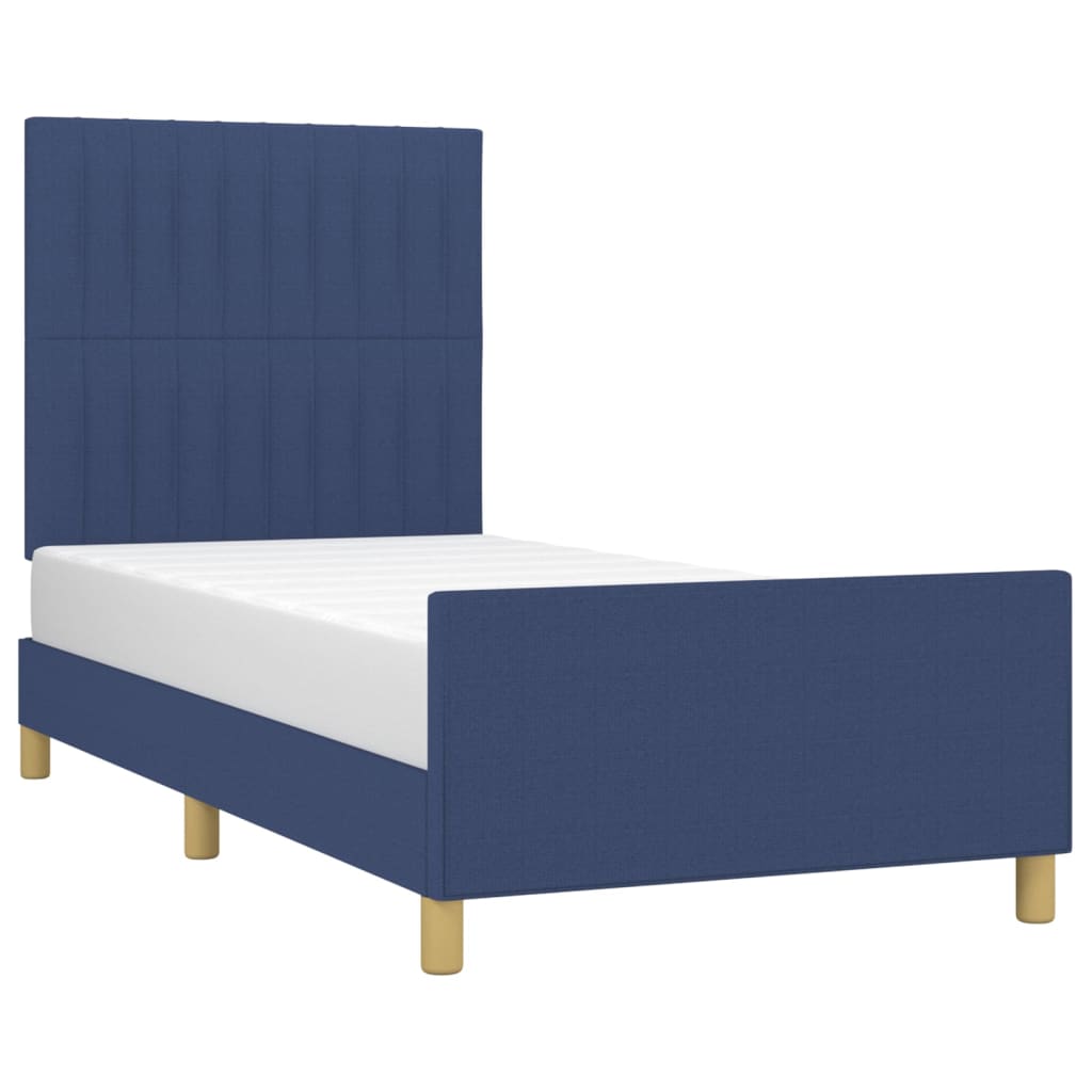 Giroletto senza Materasso Blu 90x190 cm in Tessuto