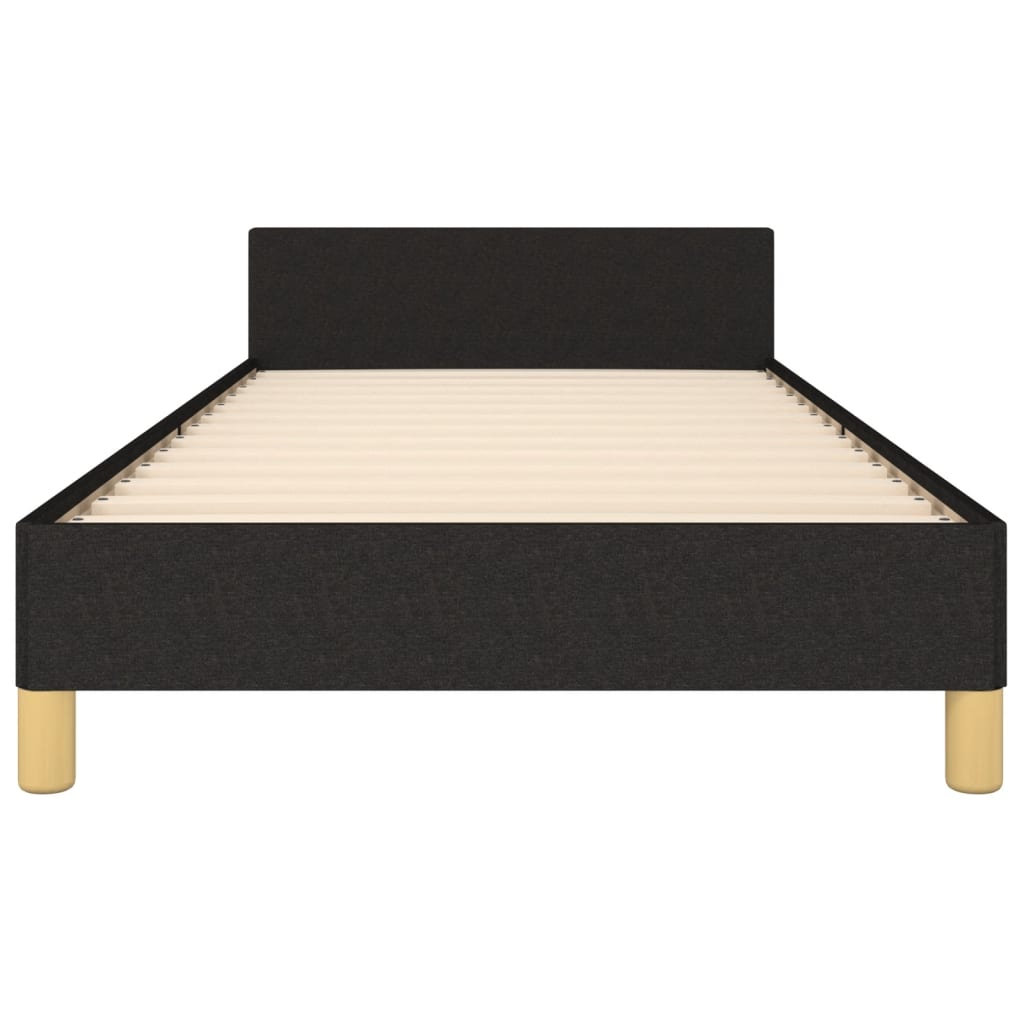 Giroletto senza Materasso Nero 100x200 cm in Tessuto