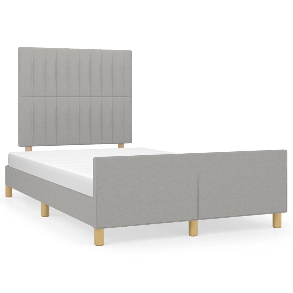 Giroletto senza Materasso Grigio Chiaro 120x200 cm Tessuto
