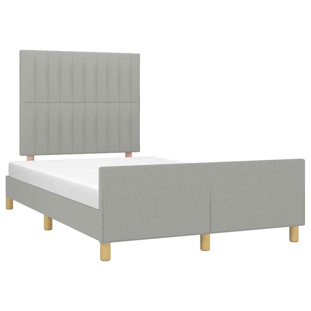 Giroletto senza Materasso Grigio Chiaro 120x200 cm Tessuto