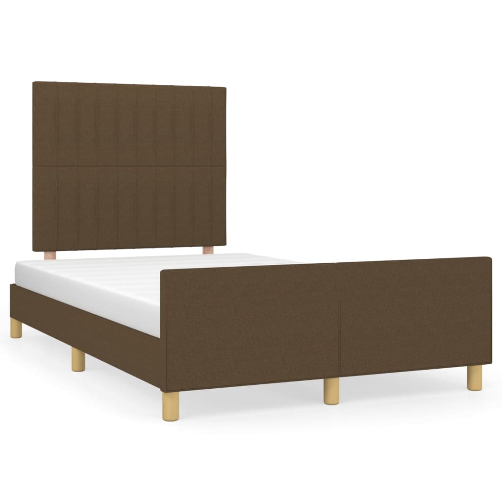 Giroletto senza Materasso Marrone Scuro 120x200 cm Tessuto