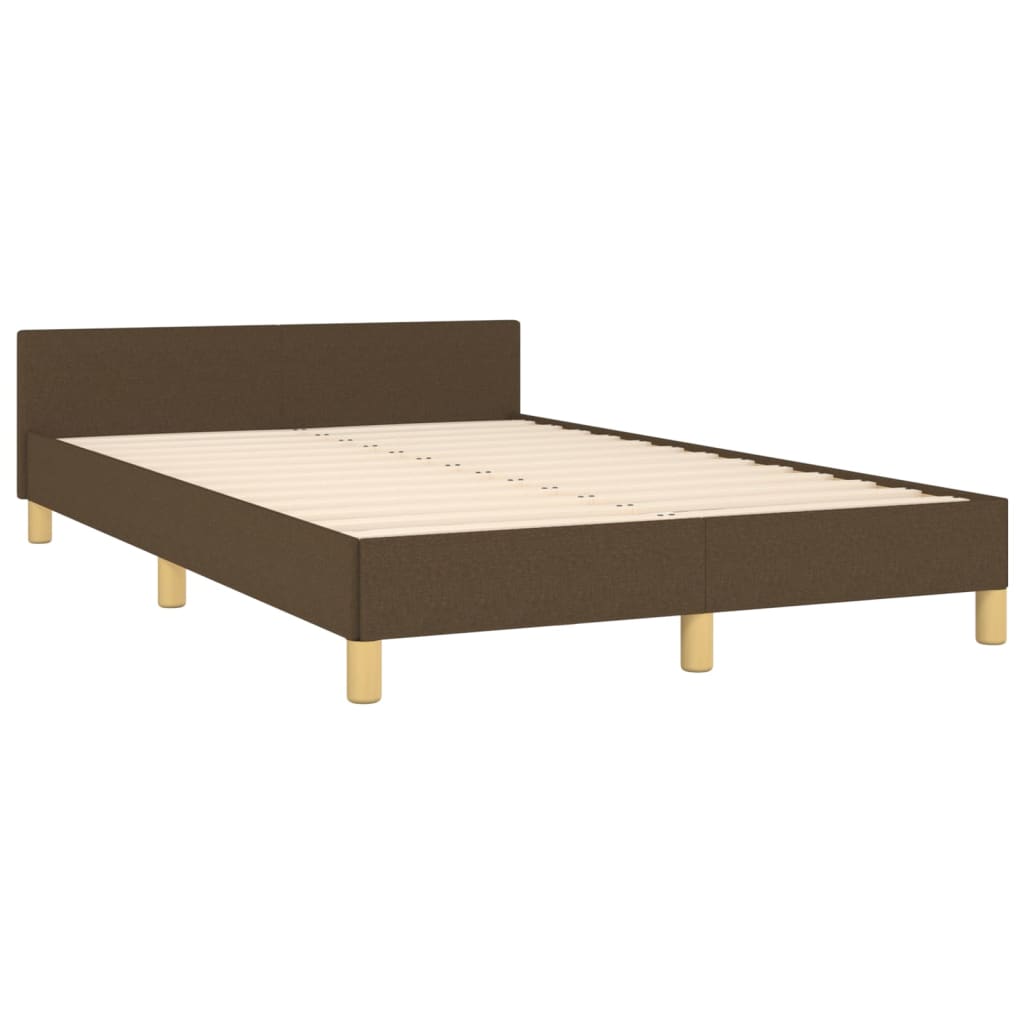 Giroletto senza Materasso Marrone Scuro 120x200 cm Tessuto