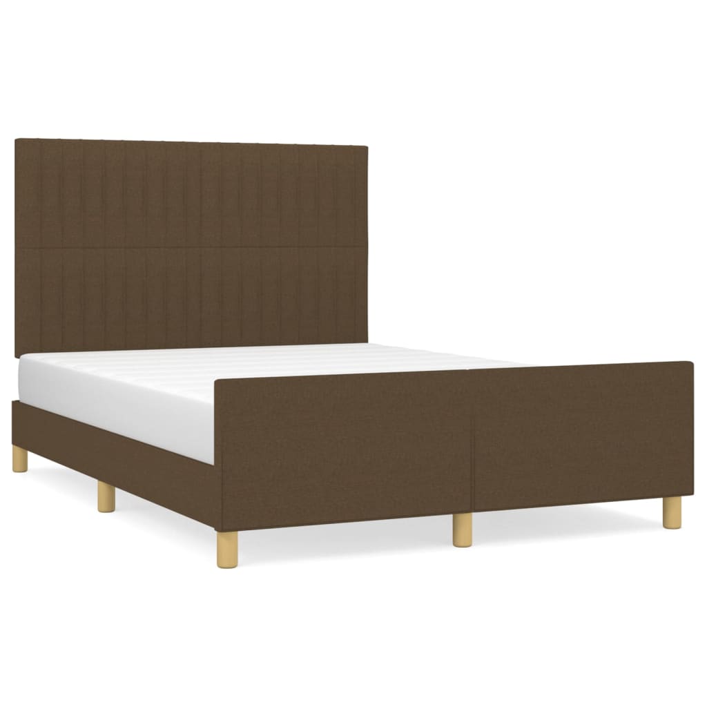 Giroletto senza Materasso Marrone Scuro 140x190 cm Tessuto