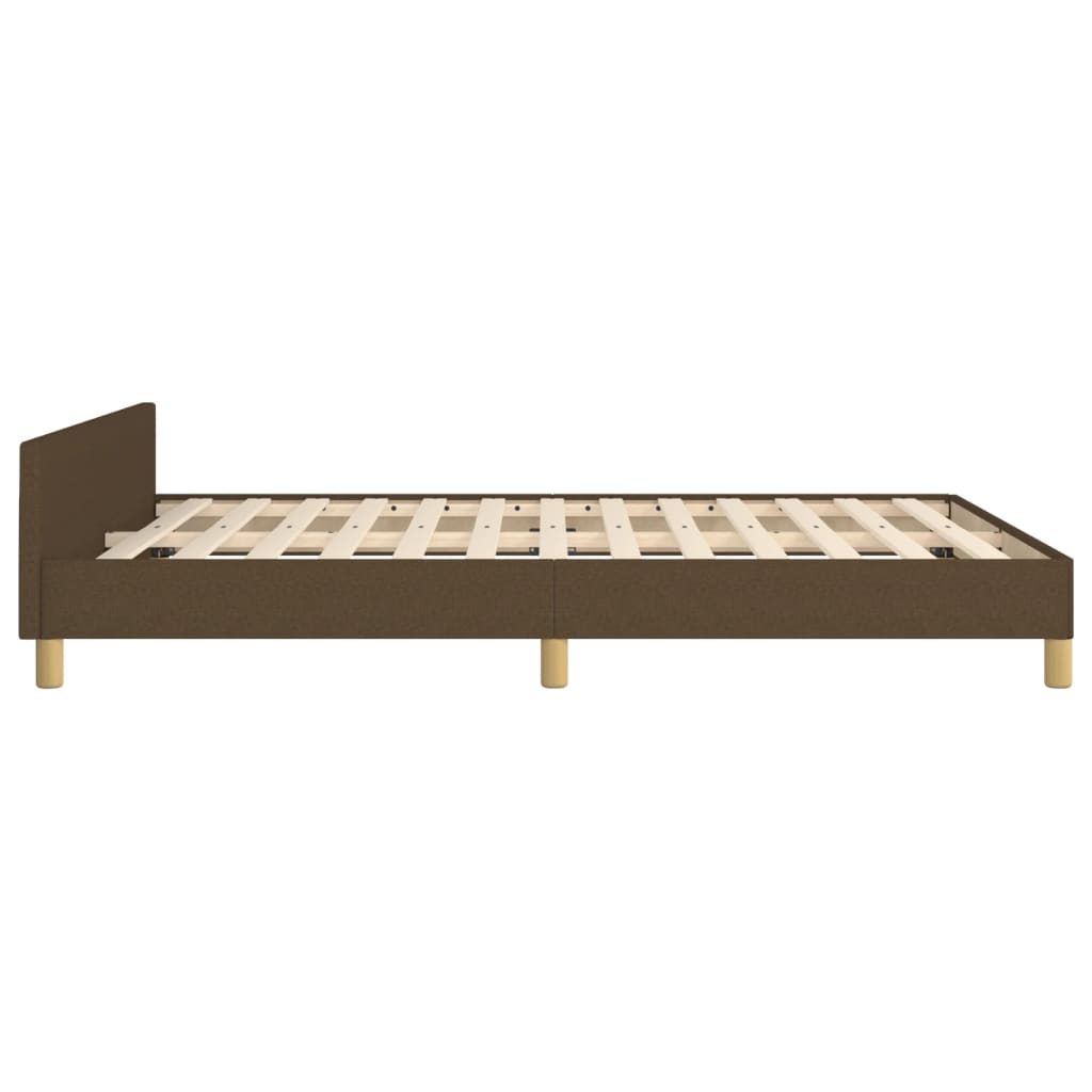 Giroletto senza Materasso Marrone Scuro 140x190 cm Tessuto