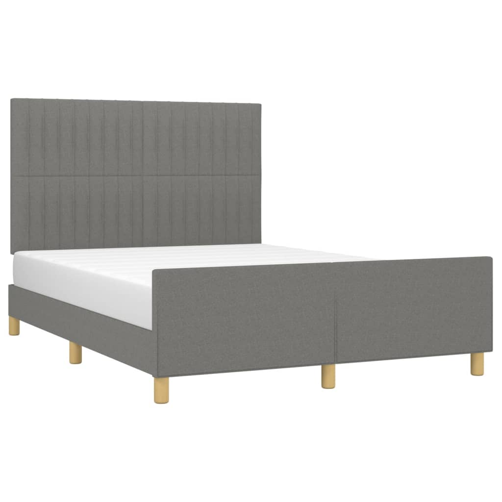 Giroletto senza Materasso Grigio Scuro 140x200 cm Tessuto