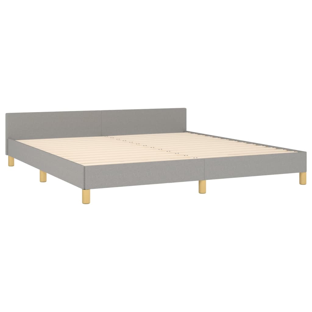 Giroletto senza Materasso Grigio Chiaro 160x200 cm Tessuto