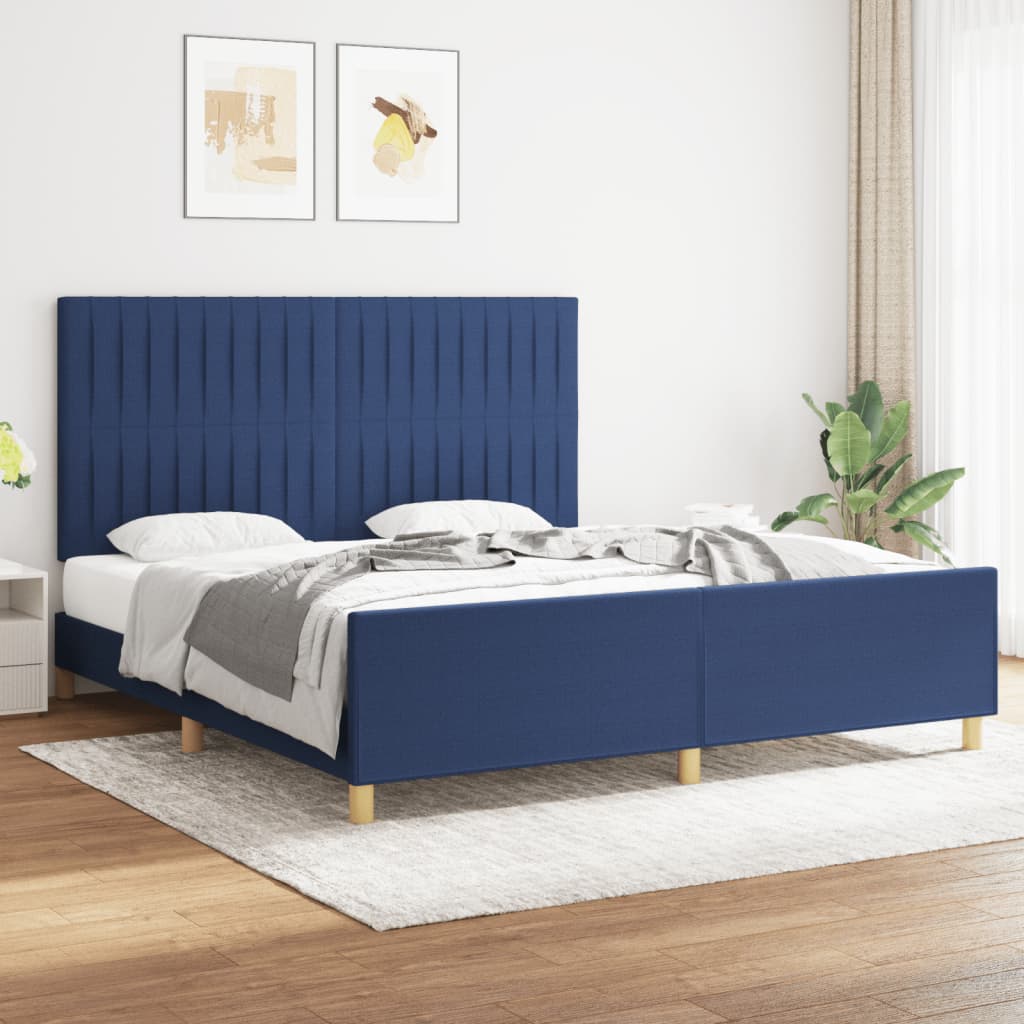 Giroletto senza Materasso Blu 180x200 cm in Tessuto