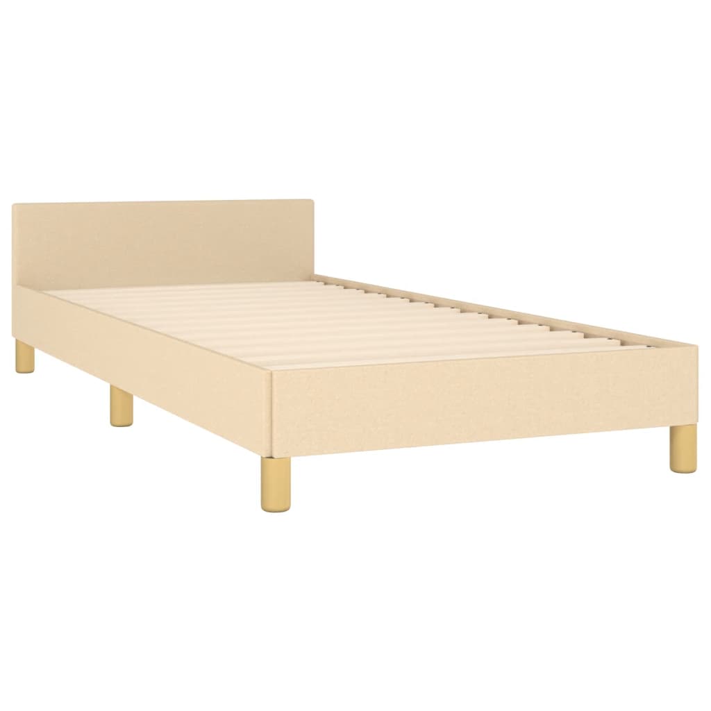 Giroletto senza Materasso Crema 90x200 cm in Tessuto