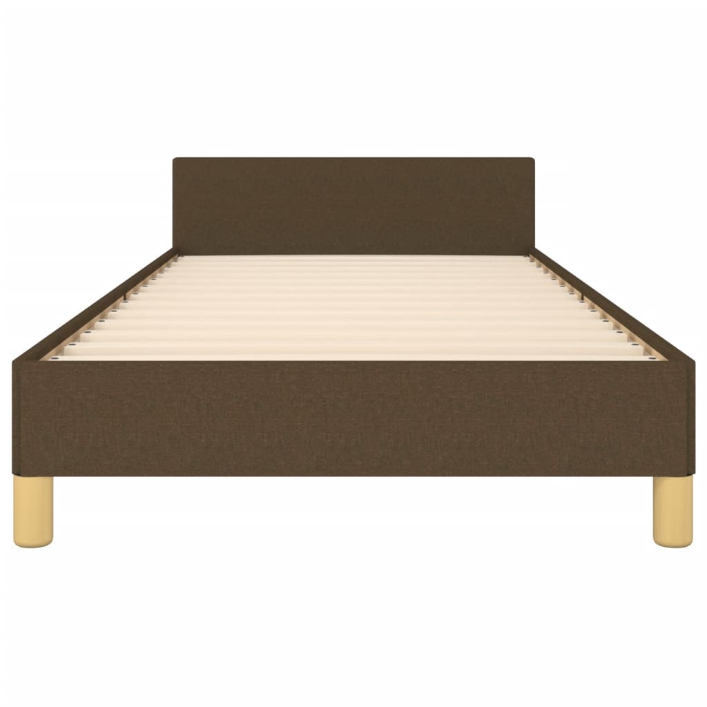 Giroletto senza Materasso Marrone Scuro 100x200 cm Tessuto