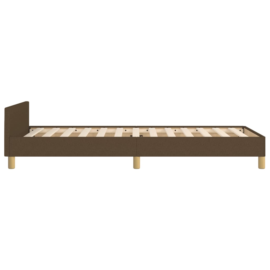 Giroletto senza Materasso Marrone Scuro 100x200 cm Tessuto