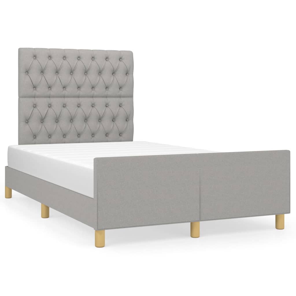 Giroletto senza Materasso Grigio Chiaro 120x200 cm Tessuto