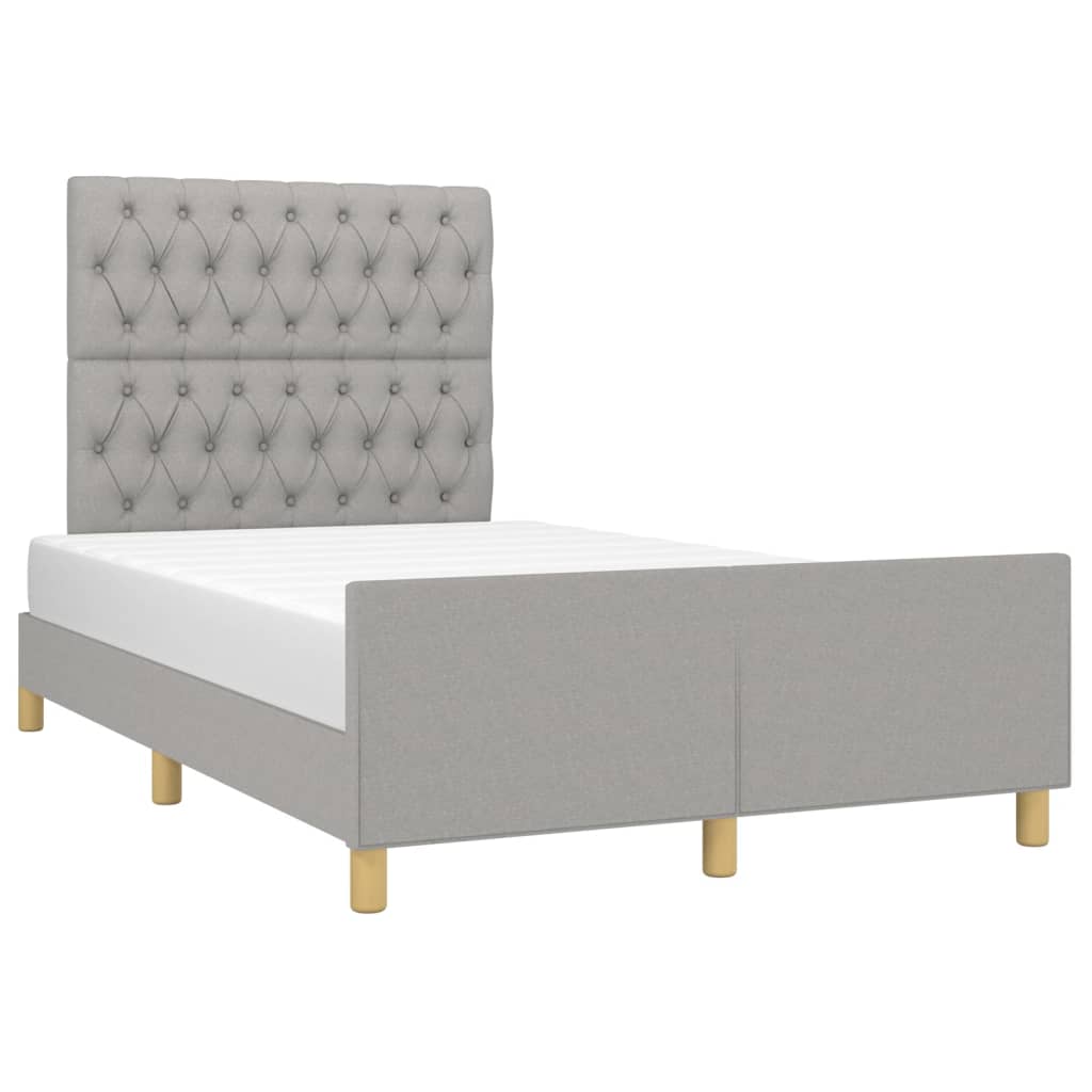 Giroletto senza Materasso Grigio Chiaro 120x200 cm Tessuto