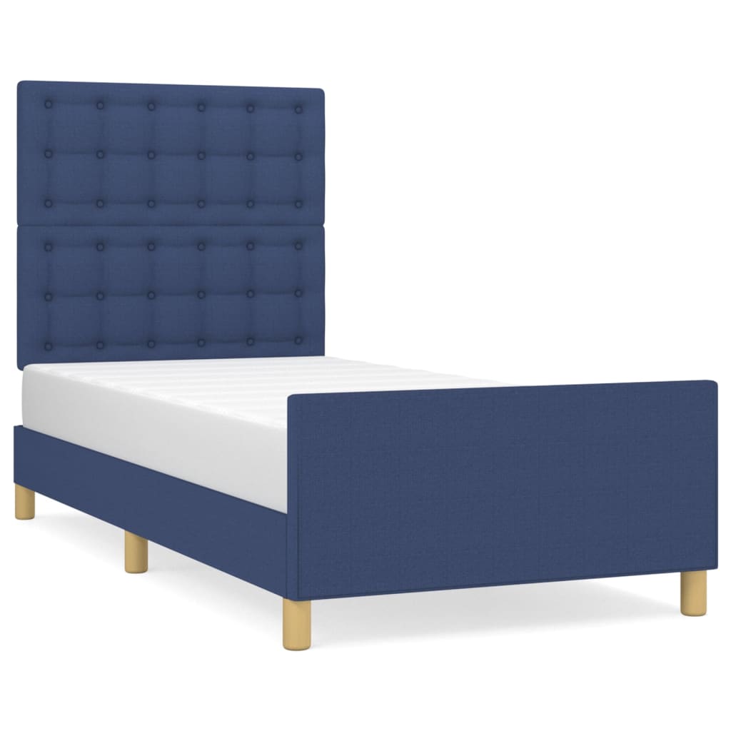 Giroletto senza Materasso Blu 100x200 cm in Tessuto
