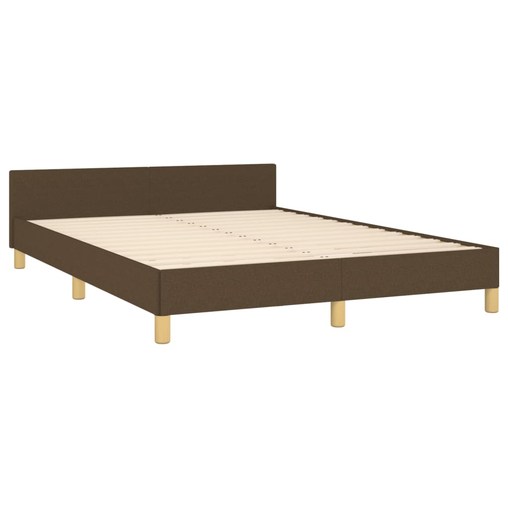 Giroletto senza Materasso Marrone Scuro 140x200 cm Tessuto