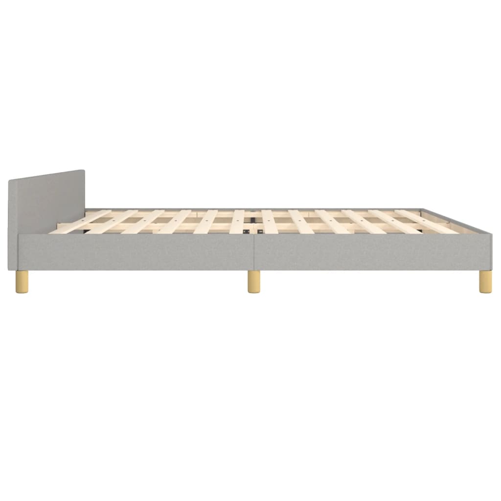 Giroletto senza Materasso Grigio Chiaro 200x200 cm Tessuto