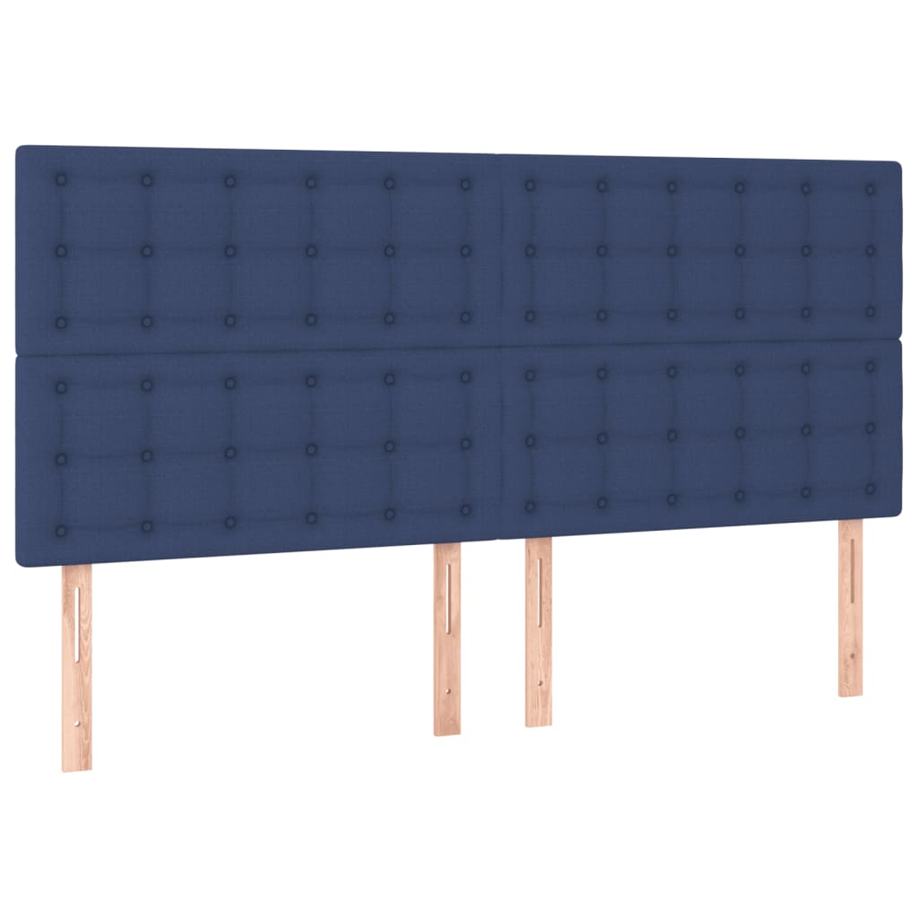 Giroletto senza Materasso Blu 200x200 cm in Tessuto
