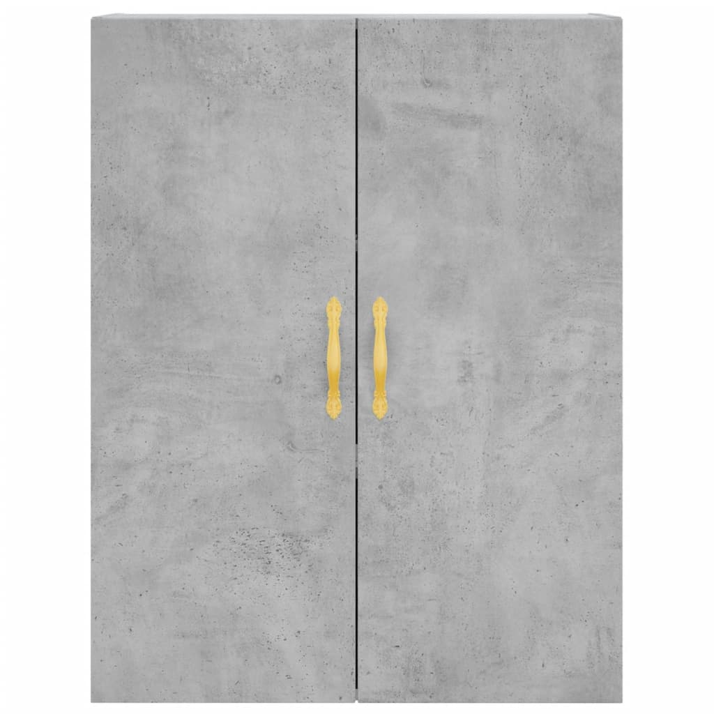 Credenza Grigio Cemento 69,5x34x180 cm in Legno Multistrato