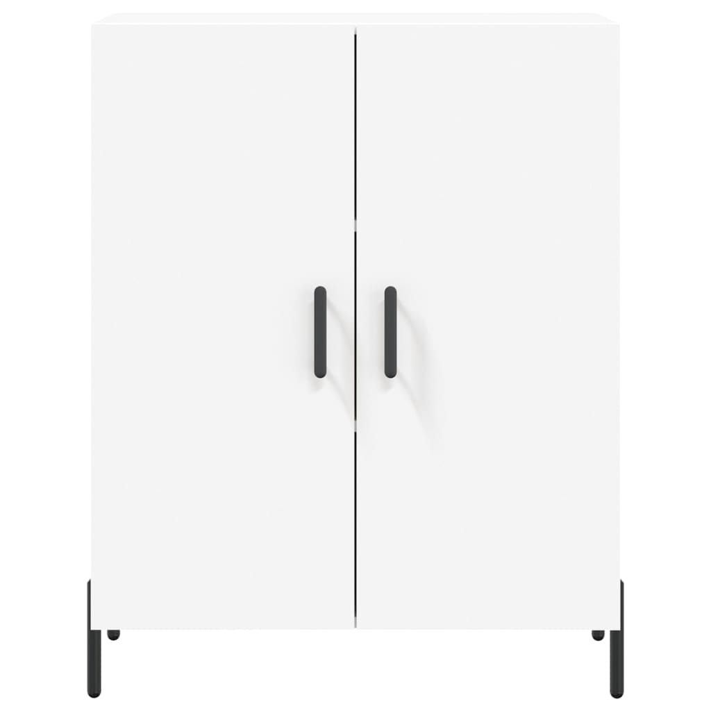 Credenza Bianca 69,5x34x180 cm in Legno Multistrato