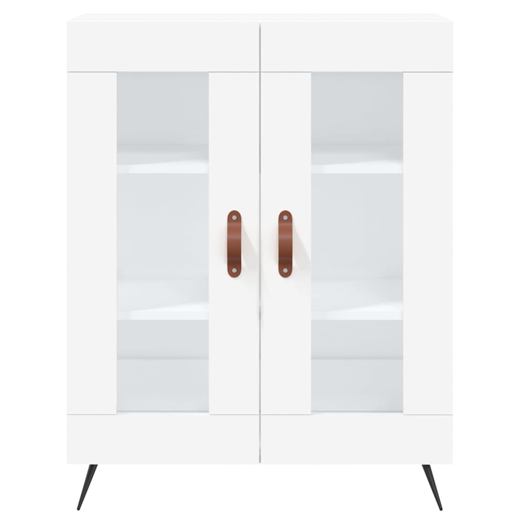 Credenza Bianca 69,5x34x180 cm in Legno Multistrato