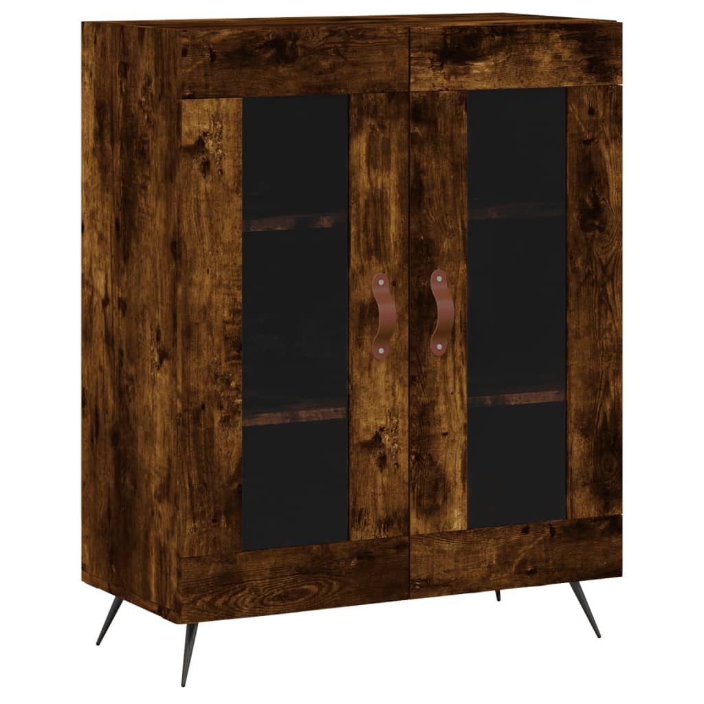 Credenza Rovere Fumo 69,5x34x180 cm in Legno Multistrato