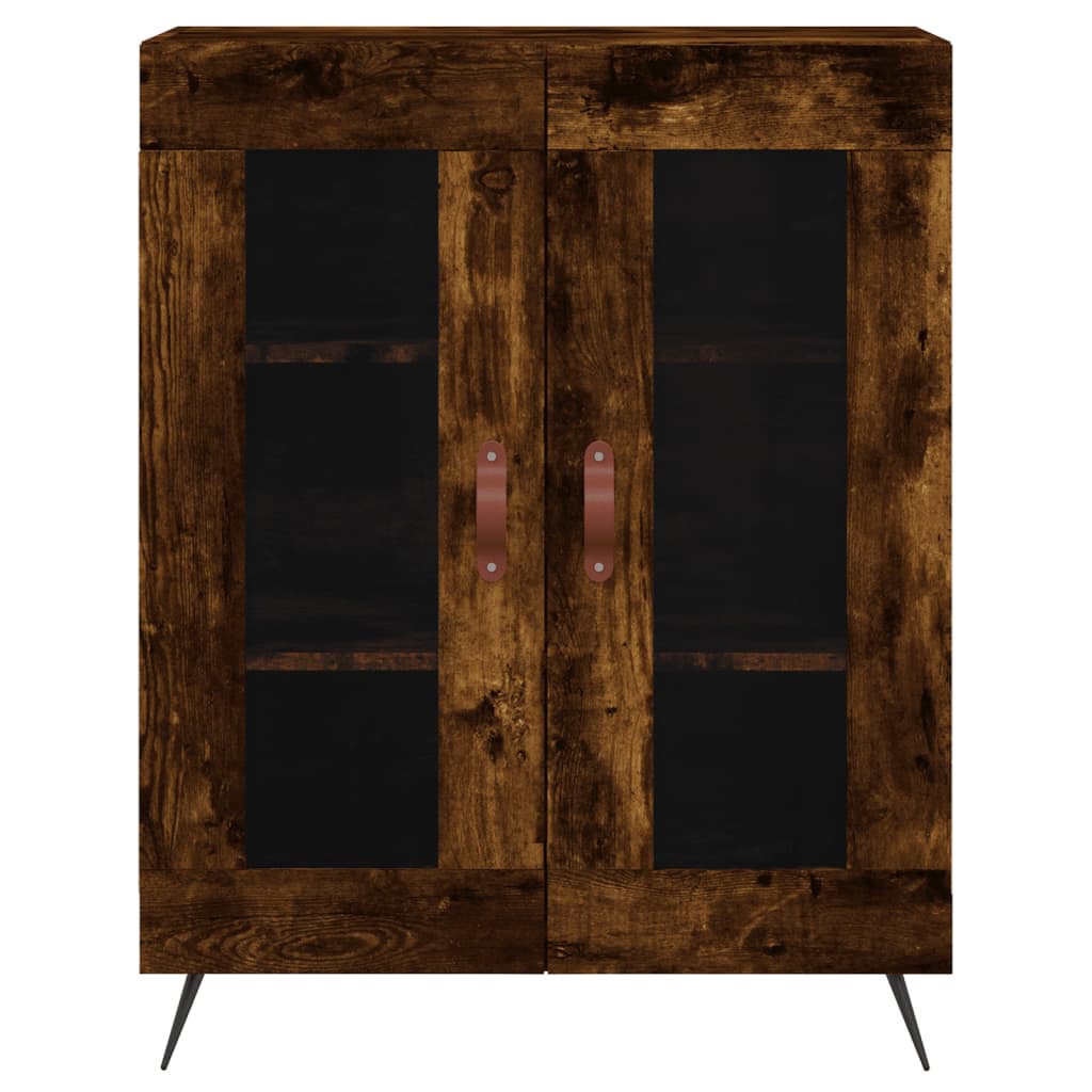 Credenza Rovere Fumo 69,5x34x180 cm in Legno Multistrato